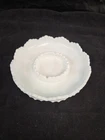 VTG Fenton White Milk Glass Hobnail 9 1/2" Chip 'N Dip/Candle Bowl #3748