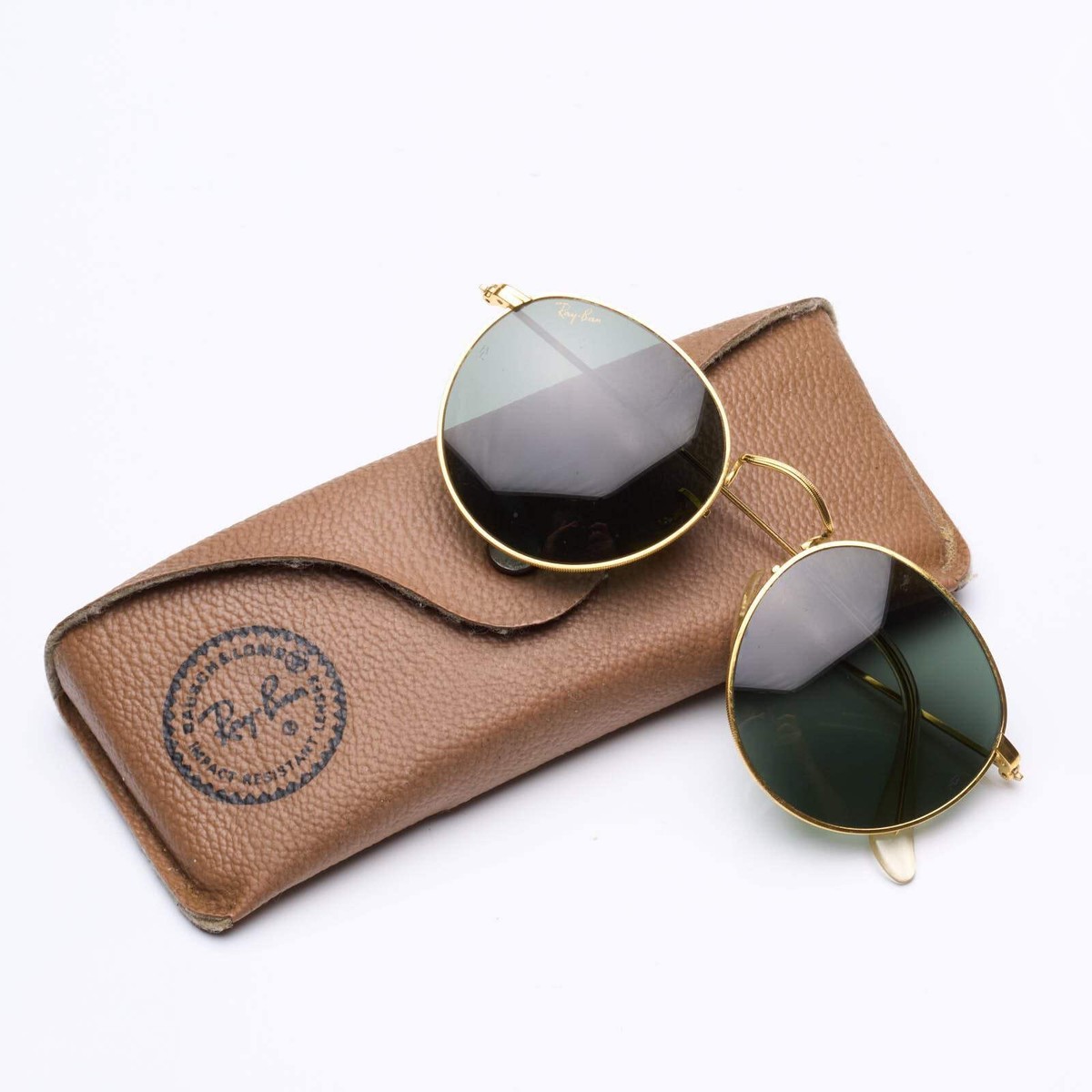 Ray-Ban B&L サングラス ゴールドフレーム Vintage B&L RAY BAN U.S.A. Round Metal Gold Frame Sunglasses 51/21