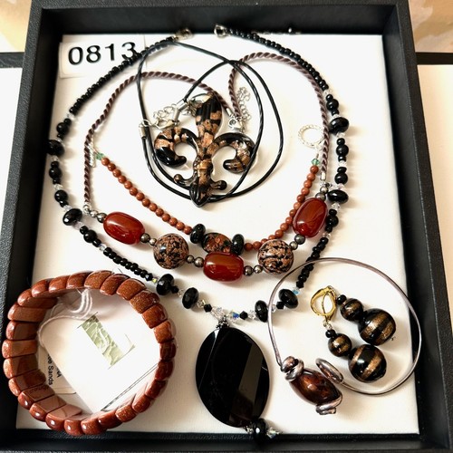 Jewelry Lot Vintage Modern Murano Glass Gold Stone Sterling Necklaces Earrings