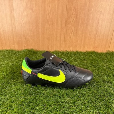 Nike Premier 3 Low FG Black Green Strike Cleats HM0265-008 Men's