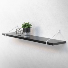 Staffe per mensola galleggiante 2 pz acciaio bianco staffa di scaffale ripiano