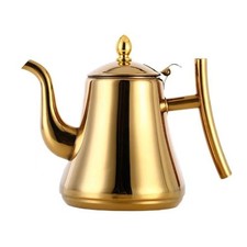 1xStainless Steel Teapot with Strainer Coffee Pot Kettle Tea Leaf FilterInfuser