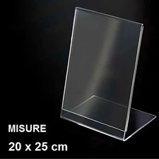 Porte Dépliant 20x25 Cm En Acrylique Transparent Leone - Restaurant