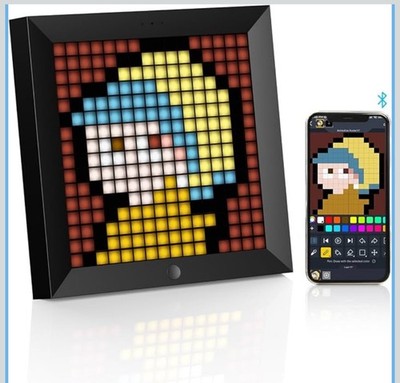 Divoom Pixoo Pixel Art Digitaler Bilderrahmen, Programmierbares 16 * 16 RGB LED 