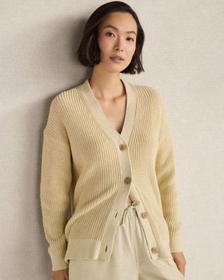 Haven Well Within Organic Cotton Shaker Stitch Cardigan Brand New NO IMPORT FEES