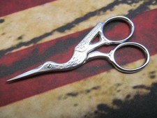 Gingher Chrome Stork Embroidery Scissors - Made in Italy