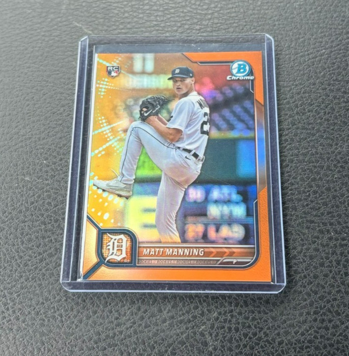 2022 Bowman Chrome Matt Manning Rookie Orange Refractor 03/25