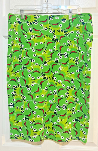 LuLaRoe DISNEY Cassie Skirt Muppets Kermit The Frog Size Size XL Stretch Muppets