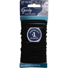 Ouchless Elastic Thick, Black, 27 Count Pack of 2