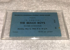 The Beach Boys 1966 Ticket stub Mayser Gym  Franklin Marshall College PET SOUNDS