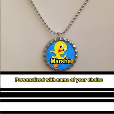 Tweety Bird custom personalized necklace with name of your choice