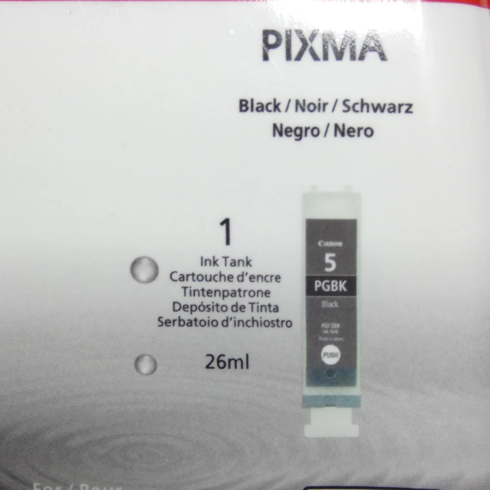 Canon PGI 5BK noir Cartouche d'encre imprimante Original fabricant NEUF SCELLE - Photo 4/4