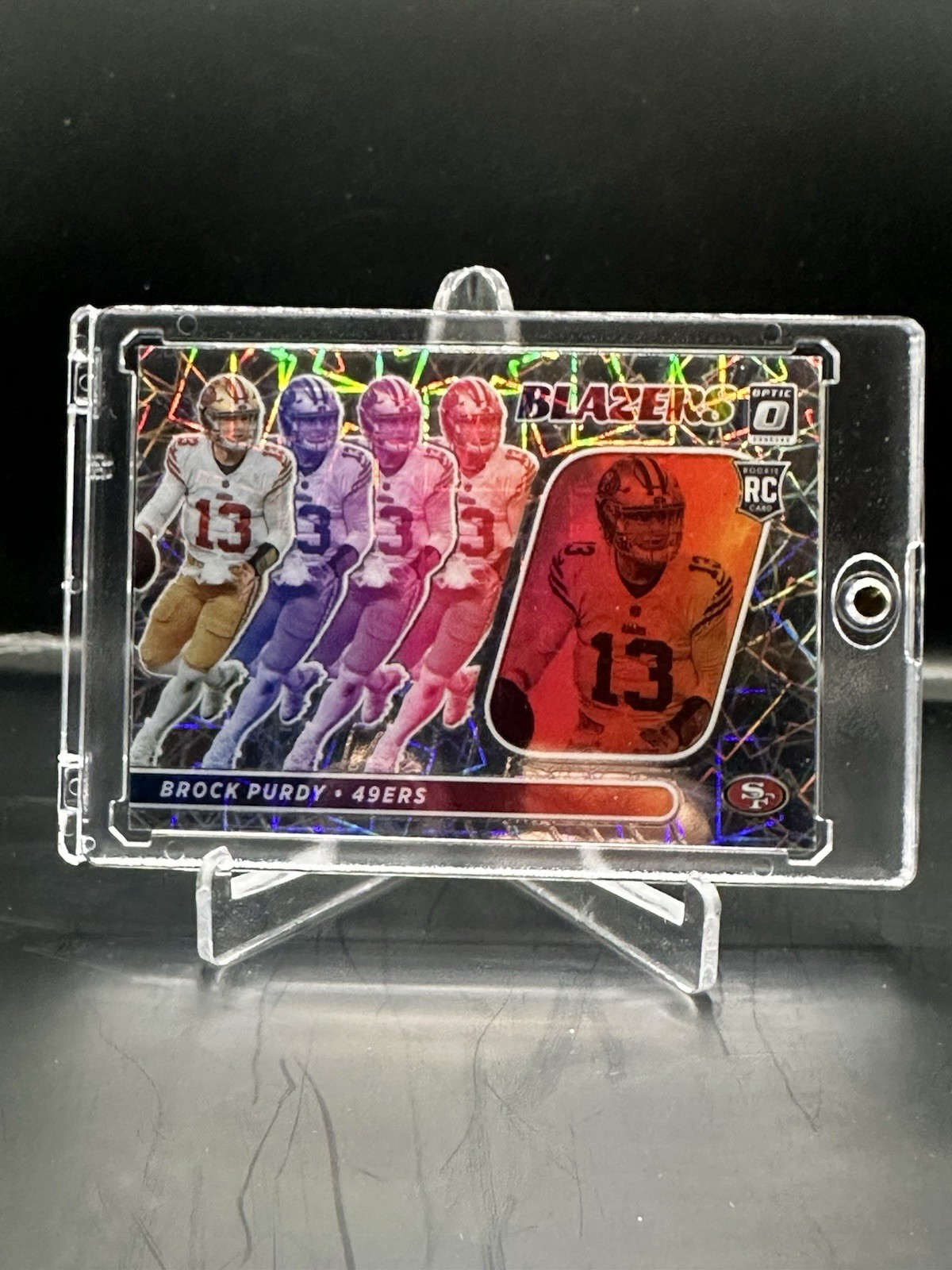 2022 Donruss Optic Brock Purdy Blazers SSP Case Hit RC Rookie B-15 Downtown Like