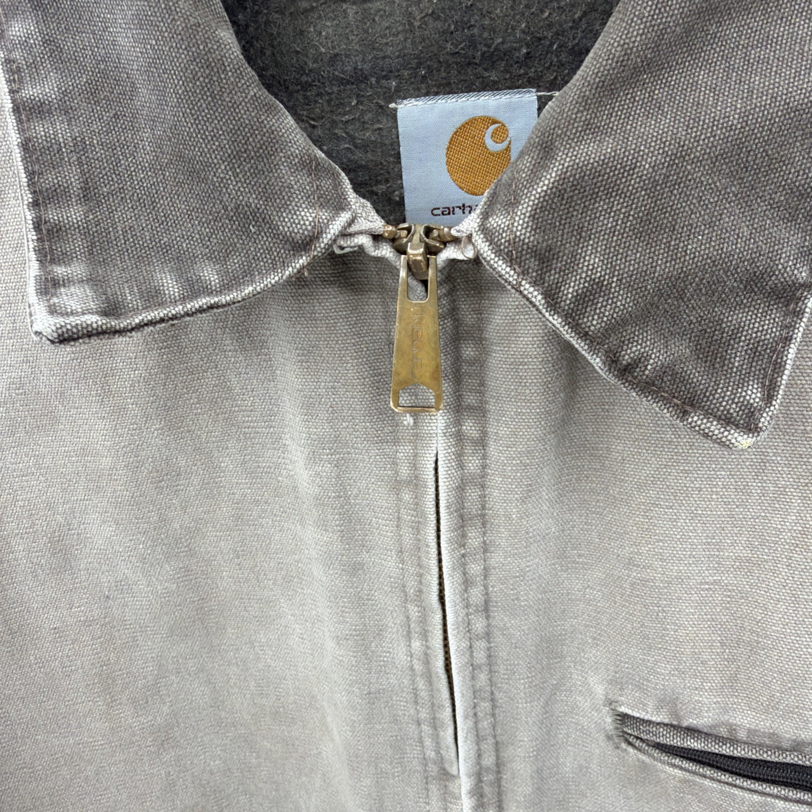 Vintage Carhartt Detroit J97  Jacket Tan Blanket Lined 2XL image 3