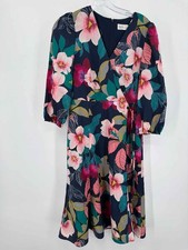 Pre-Owned Eliza J Multi-Color Size 4 Midi Long Sleeve Dress