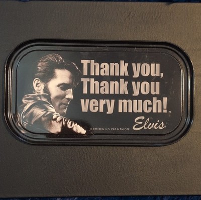 Elvis Metal Sign 'Thank You, Thank You Very Much' Rectangle Celebrity Plaque