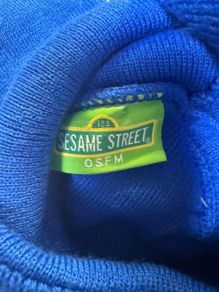 Cookie monster Sesame Street Blue & Red Santa Hat With Eyes - Image 4 of 4