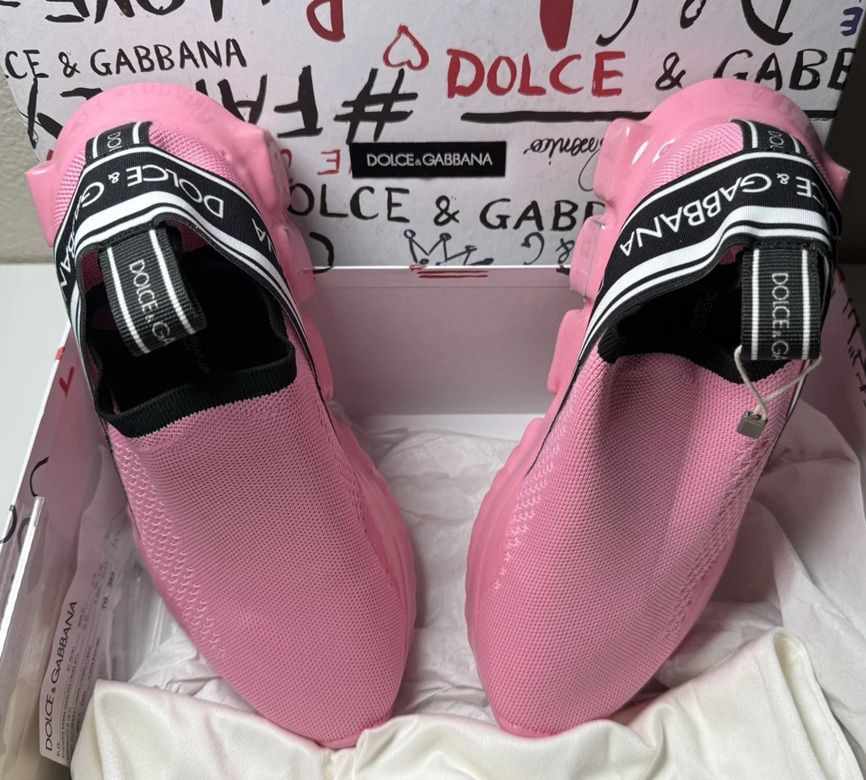 Zapatillas Mujer Dolce & Gabbana Rosa Bassa Maglina Talla 36.5 Hechas en Italia Foto 2 de 4