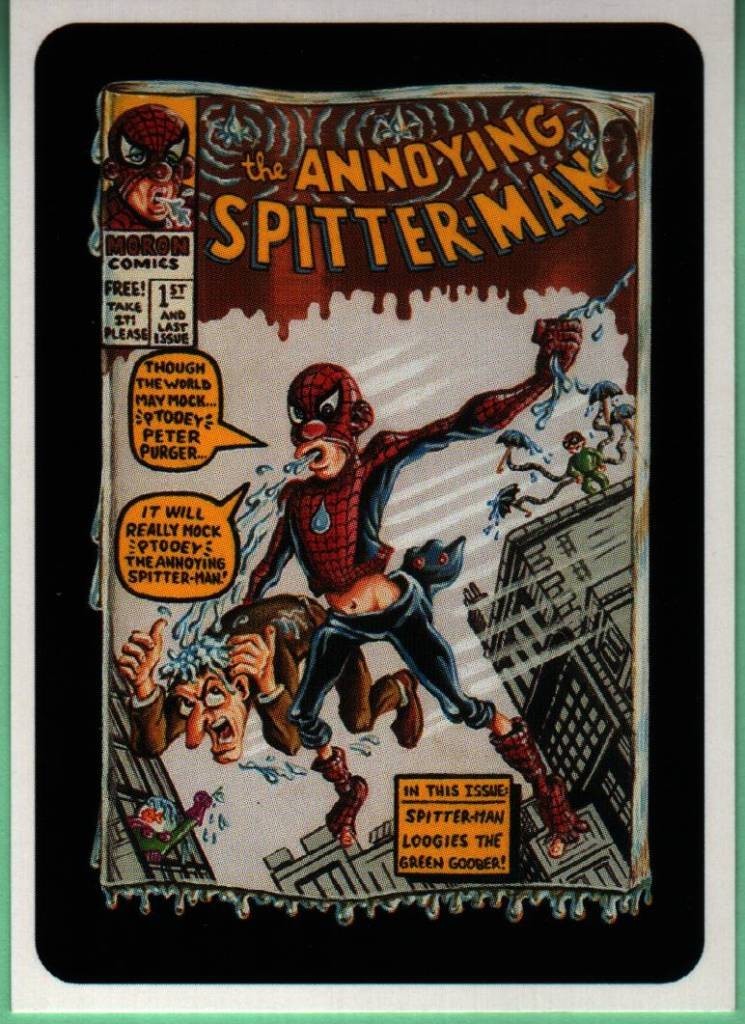 専用☆当時物USAヴィンテージカード フラワー他⑤＆アニマル⑩＆アールデコ①② 2005 TOPPS WACKY PACKAGES ANS2 ANNOYING SPITTER-MAN SPIDERMAN RARE