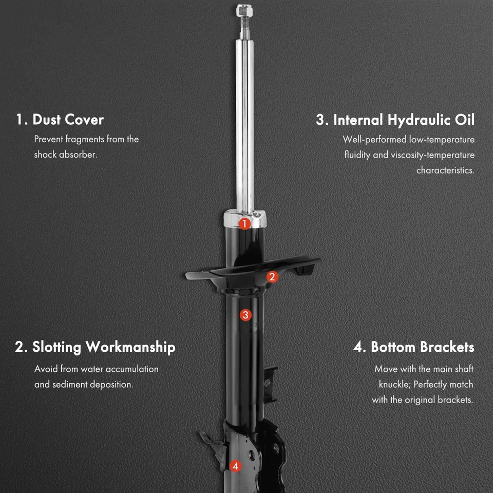 Puntal de amortiguador lateral trasero 2 piezas para Nissan X-Trail 2005 2006 deportivo utilitario L4 2,5 L Foto 3 de 4