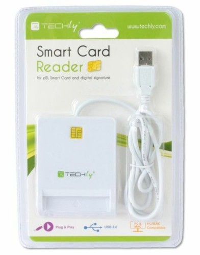 Smart Card Reader / Chipkartenleser mit USB 2.0 Kabel TECHly®  I-CARD-CAM-USB2TY - Bild 1 von 3