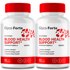  2 Pack Glyco Forte Blood Support Pills , GlycoForte for Blood Pressure  Sugar