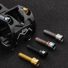 Titanium Alloy Bike Stem Screws X4 Bike Handle Bar Bolts M5 Screws Titanium UK