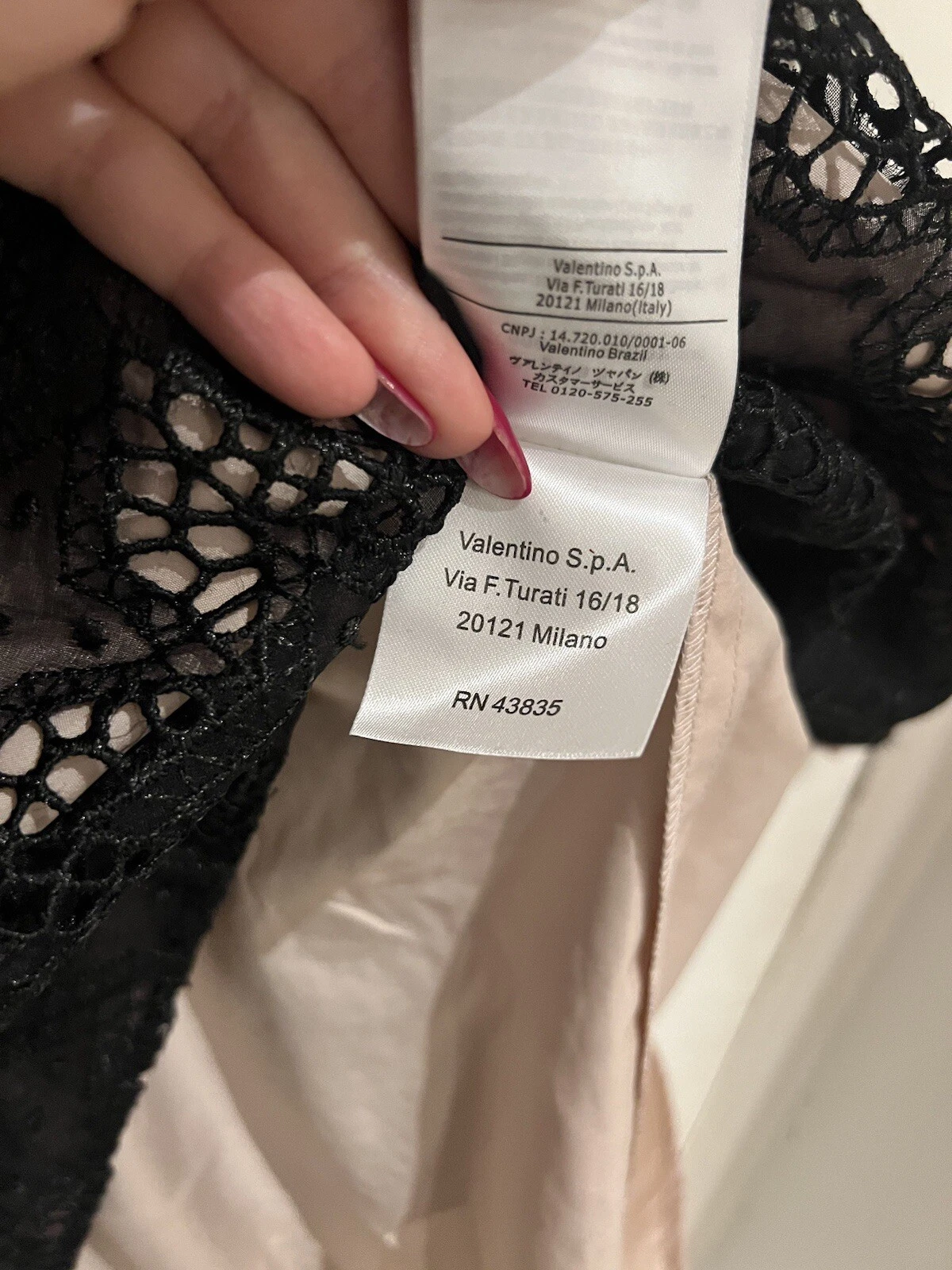 Abito rosso Valentino stampa stella nero occasione IT46 UK14 nuovo con etichette