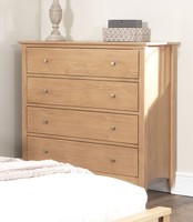 Edward Hopper Oak Chest Of Drawers. Solid 4 Drawer Chest,metal Runners.assembled Edward Hopper Oak Chest Of Drawers. Solid 4 Drawer Chest,metal Runners.assembled
