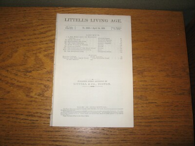 1883 Littell's Living Age (Boston) Thomas Hardy's  Story The Three Strangers