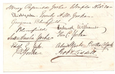12 British Dignitaries Signed Sheet 1855 /Autographed Georgiana Bloomfield etc