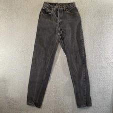 Vintage Levis Jeans Womens 7 Long Black 550 Relaxed 90s Mom Made in USA