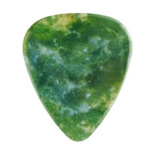 Green Moss Agate Stone Guitar Pick - 3.0 mm - 351 Shape Handmade Exotic Plectrum