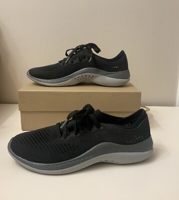Crocs Lite Ride 360 Pacer Lace Up Sneakers W-s Sz 10 Black
