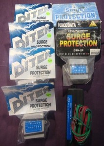 NEW Ditek - 6 Various DTK 2-pair and 1, 6-pair Trunk Line Surge Protection.