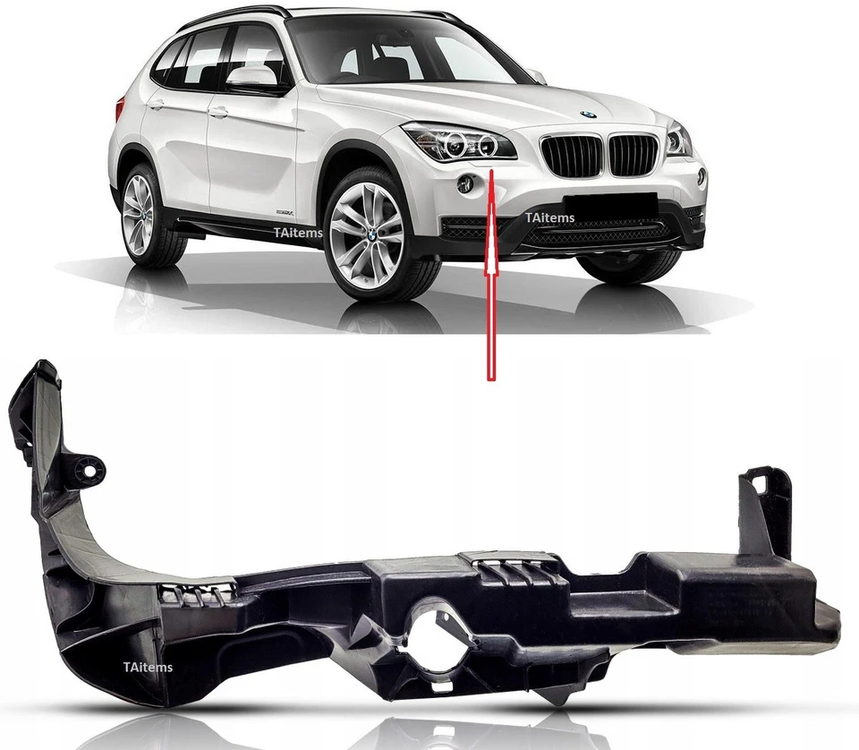 PAR DE SOPORTES DE FAROS DELANTEROS IZQUIERDO+DERECHO aptos para BMW SERIE X1 E84 2009-2015 Foto 2 de 4