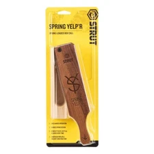 HS Strut® SPRING YELP'R Turkey Box Call Spring Loaded One Hand Poplar/Walnut