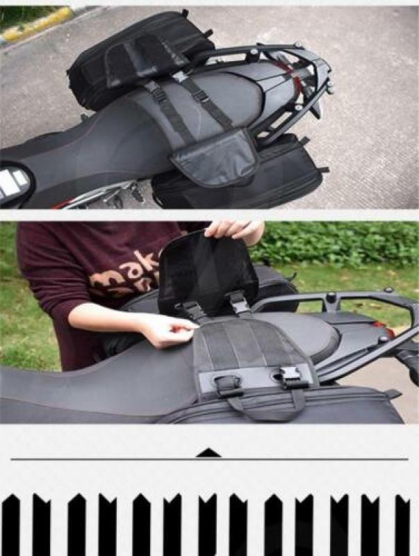 2PCS Universal Motorcycle Side Saddle Bags Saddlebags Luggage Panier