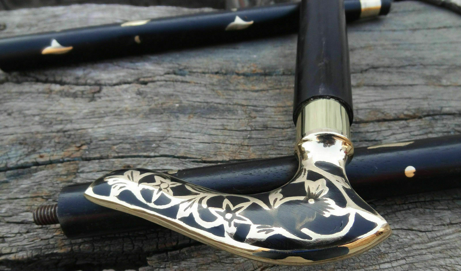 Walking Stick Handmade Style Nautical Brass Handl… - image 6