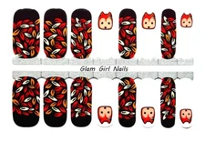 Fall Fox Nail Polish Strips / Nail Wraps / Nail Stickers