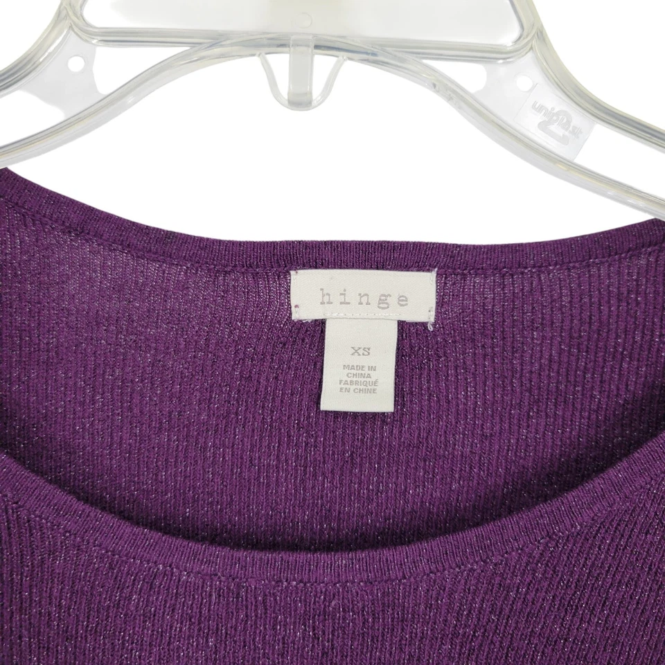 Suéter Top Bisagra Púrpura Brillo Tejido Manga Campana XS Whimsigoth Foto 2 de 4