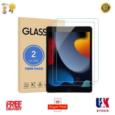 2 Stück Hartglas Displayschutzfolie für iPad 10,2'' 9. 8. 7. Generation