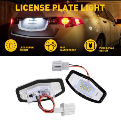 AUXITO LED License Plate Light Tag Lamp 6000K For 1999-2018 Acura Odyssey RDX