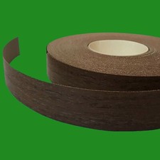5m x 48mm Dark Walnut Laminated Pre-Glued Iron-On Melamine Worktop Edge Tape