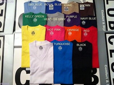 2 NEW PROCLUB HEAVY WEIGHT T-SHIRT PURPLE PLAIN PRO CLUB BLANK S-5XLT 2PC