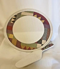 Studio Nova Palm Desert Cake Plate & Server 12.5” Y2216 Southwestern Geometric