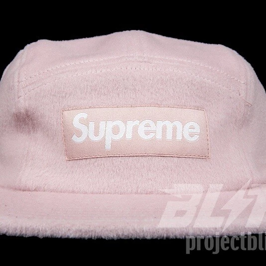 CHAPEAU CASQUETTE DE CAMP EN LAINE SUPRÊME FW17 ROSE 2017