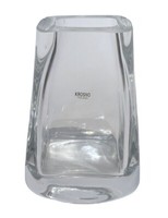 Glasvase Vase H 14 Cm Asymmetrische Blumenvase Aus Dickem Glas Transparent