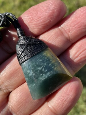 GUATEMALAN JADEITE OLMEC MAYAN Jade Bound/CURVED BLUE/GOLD Toki Adze 36X26X8 mm