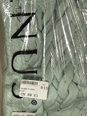 VENUS Cable Knit HI LOW Cut Out Sleeveless Overlay Sweater Vest Mint Color